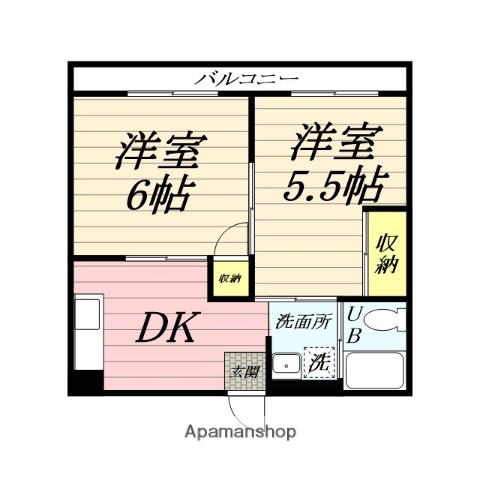 東洋ビル佐原(2DK/3階)の間取り写真