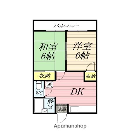 ハイツヤザワ(2DK/1階)の間取り写真