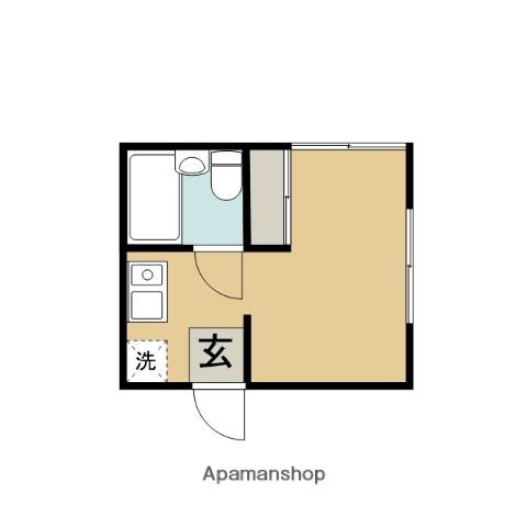 エンゼル(ワンルーム/2階)の間取り写真