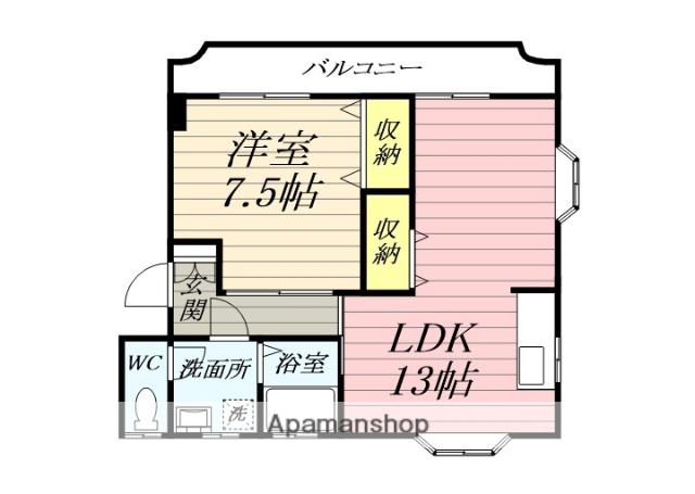 第5リビエール山鳶(1LDK/2階)の間取り写真