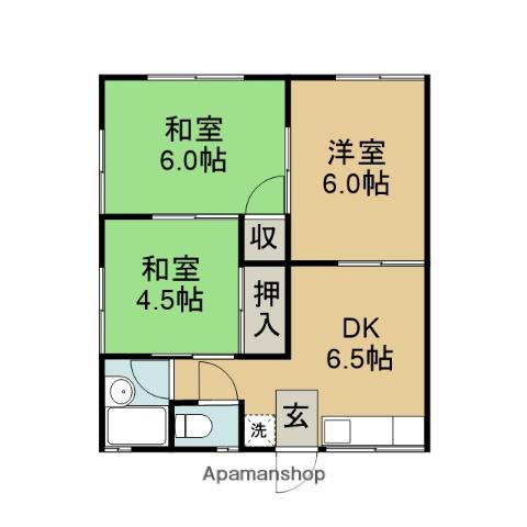 レジデンス佐原(3DK/1階)の間取り写真