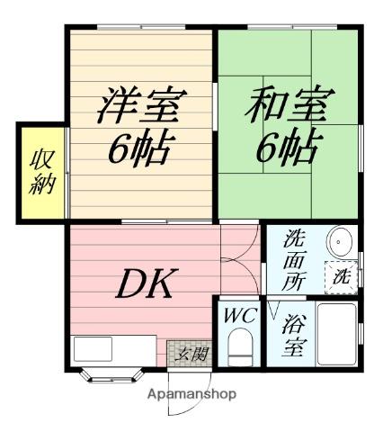アークハイツ(2DK/1階)の間取り写真