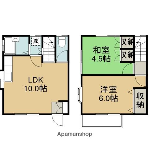 メイゾン茜(2LDK)の間取り写真