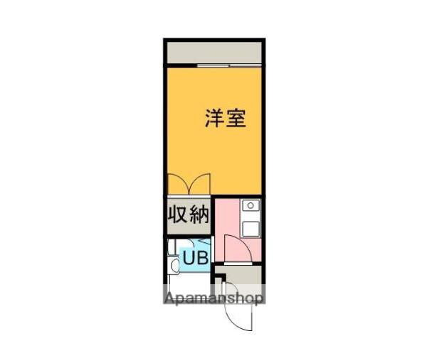 K&Mブルーハイツ(1K/1階)の間取り写真