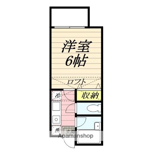 追浜桜ヒルズ(1K/2階)の間取り写真