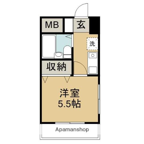 クリオ横須賀中央壱番館(ワンルーム/1階)の間取り写真