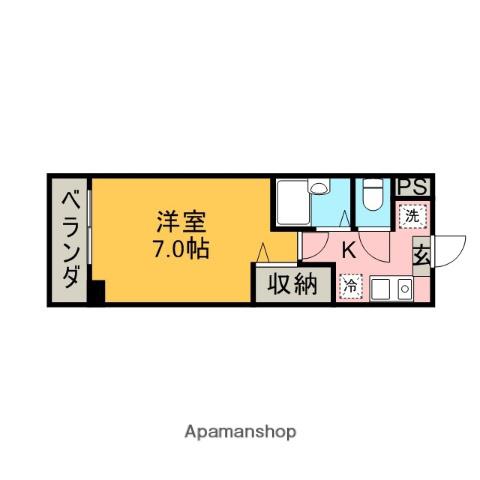 マモール北久里浜(1K/7階)の間取り写真