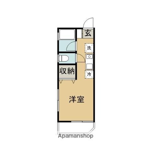 HAMADAコーポ(ワンルーム/1階)の間取り写真