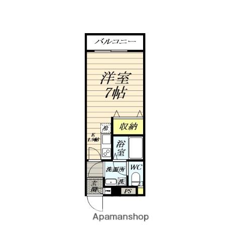 シーザリオみらい(1K/1階)の間取り写真