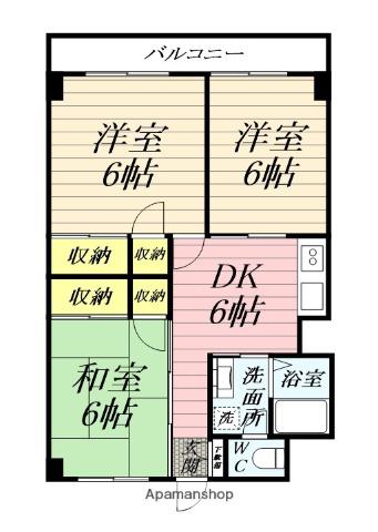 むらやまビル(3DK/3階)の間取り写真
