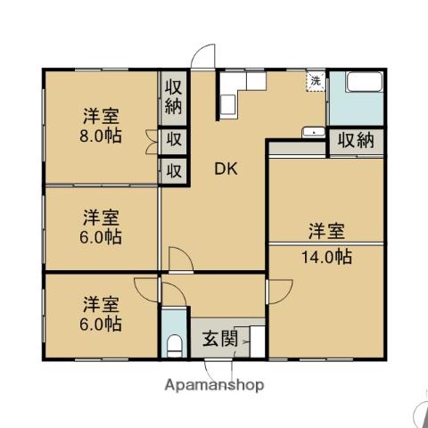 第1久里浜荘(4DK/1階)の間取り写真
