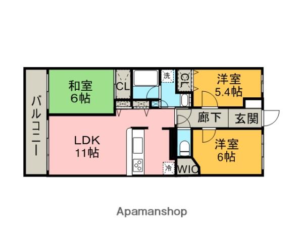 ザ・ウイングフォート(3LDK/3階)の間取り写真