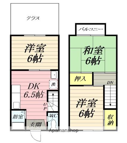 ハイツ松葉(3DK)の間取り写真
