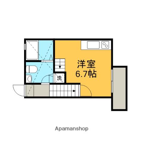 PRINTEMPS A(ワンルーム/1階)の間取り写真