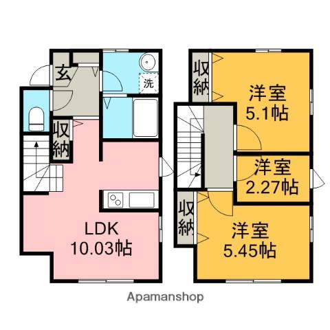 ＤＥＵＸ　ＣＨＡＭＢＲＥ(2SLDK)の間取り写真