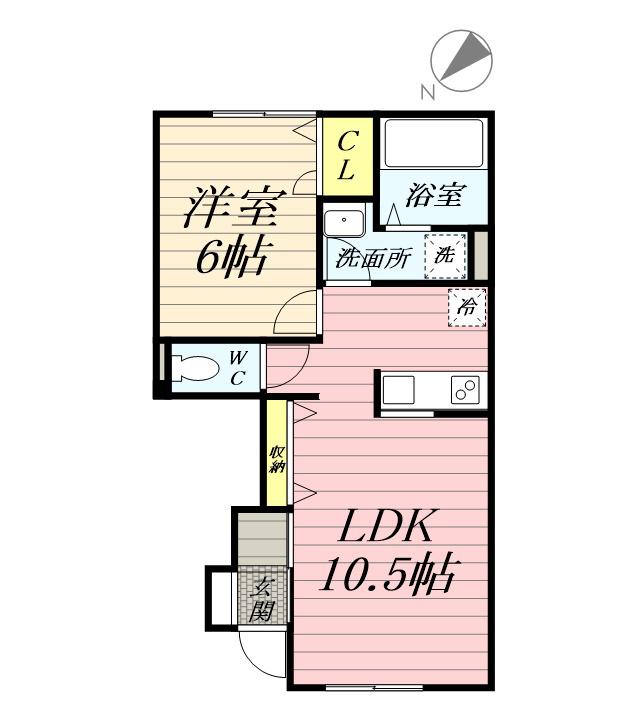 グリーンフォレスト(1LDK/1階)の間取り写真