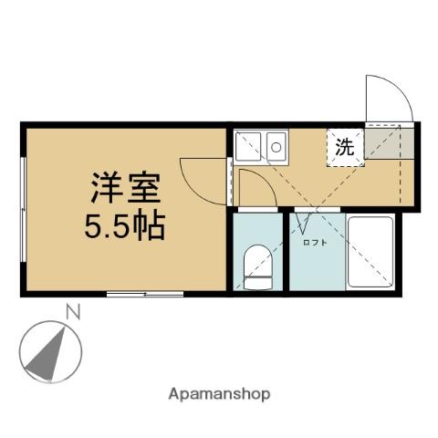 シャイン三春町(1K/1階)の間取り写真