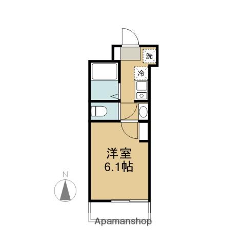 ブランドゥブラン(1K/2階)の間取り写真