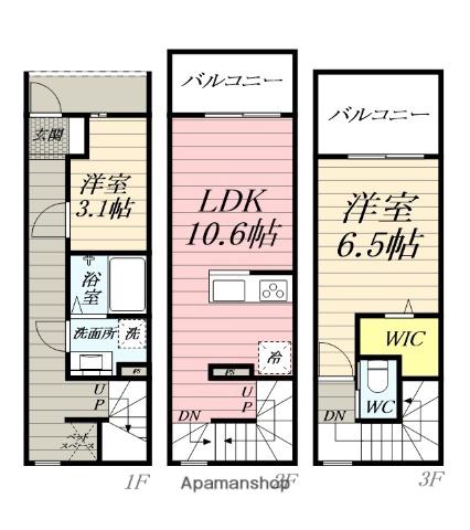 ＲＡＳＳＵＲＥＲ咲蔵(2LDK)の間取り写真