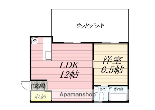 赤池アパート(1LDK/1階)の間取り写真