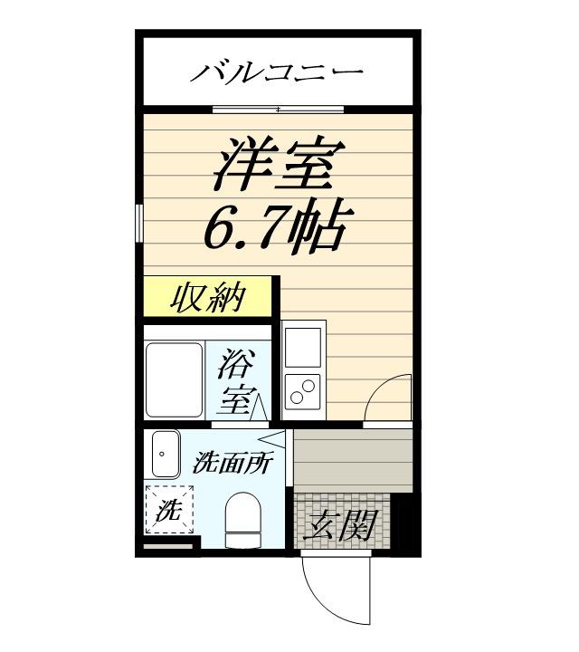 ピット横須賀(ワンルーム/1階)の間取り写真