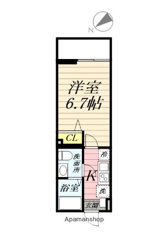 メグリオ三春町(1K/1階)の間取り写真