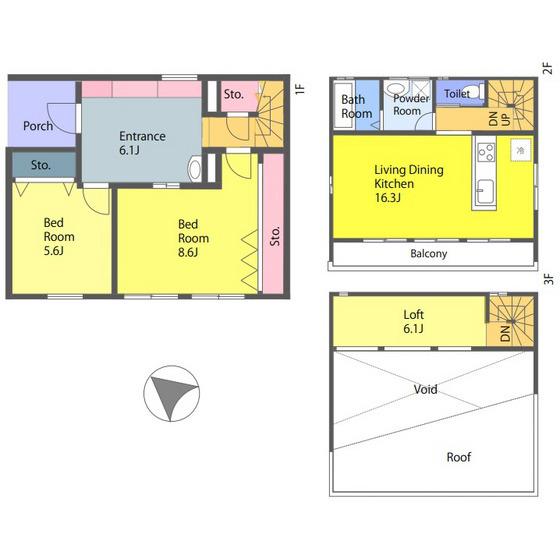 京浜急行電鉄本線 横須賀中央駅 徒歩4分 2階建 築10年(2LDK)の間取り写真