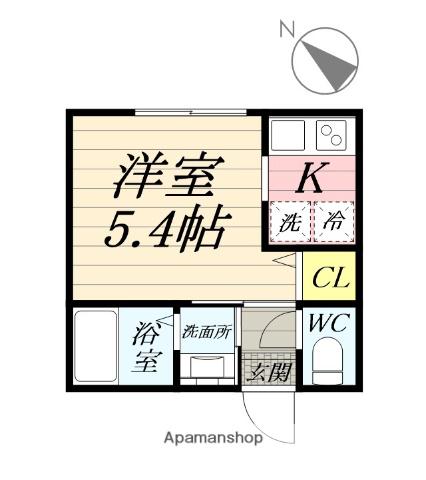 プレシャスウィル追浜(1K/2階)の間取り写真