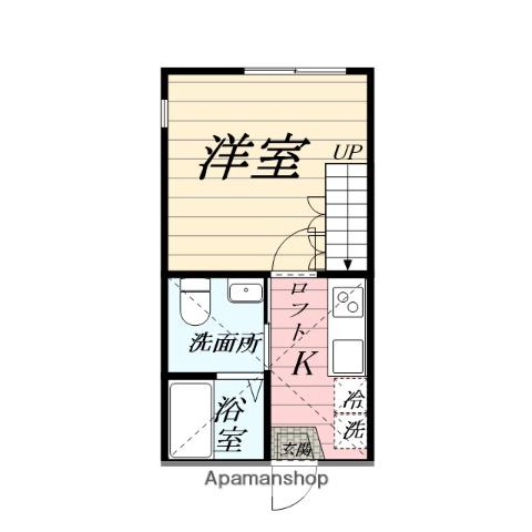 ウィングコート(1K/1階)の間取り写真