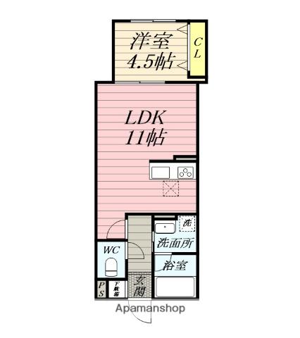 ディア シーサイド(1LDK/1階)の間取り写真