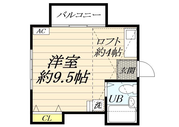 クロノス金沢文庫ウエスト(ワンルーム/2階)の間取り写真
