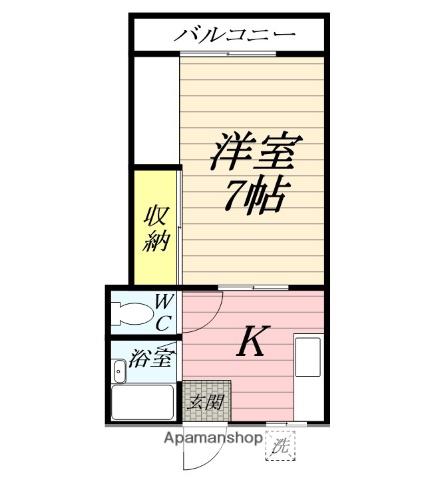 湘南コーポ(1K/2階)の間取り写真