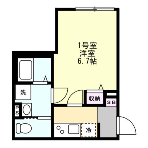 久比里アパート(1K/3階)の間取り写真