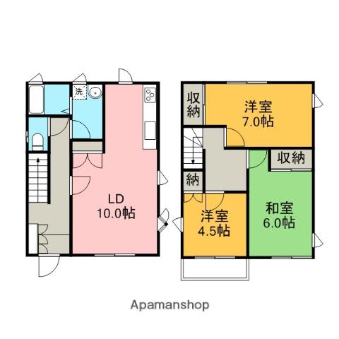 京急久里浜線 北久里浜駅 バス乗車時間：15分 岩戸町内会館バス停で下車 徒歩3分 2階建 築35年(3LDK)の間取り写真