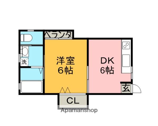 アーバンハウス京急大津(1DK/2階)の間取り写真