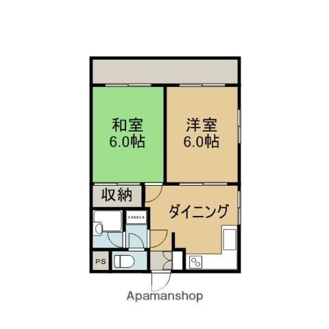 湘南ビル(2DK/3階)の間取り写真