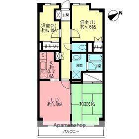 カルム・モリサキ(3LDK/3階)の間取り写真