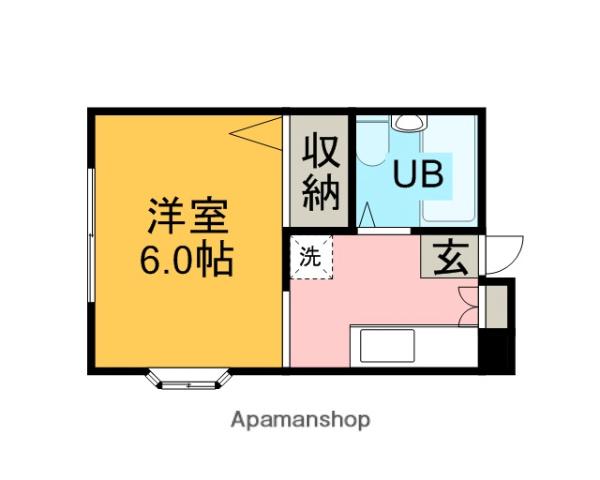 香川ハイツ(ワンルーム/1階)の間取り写真