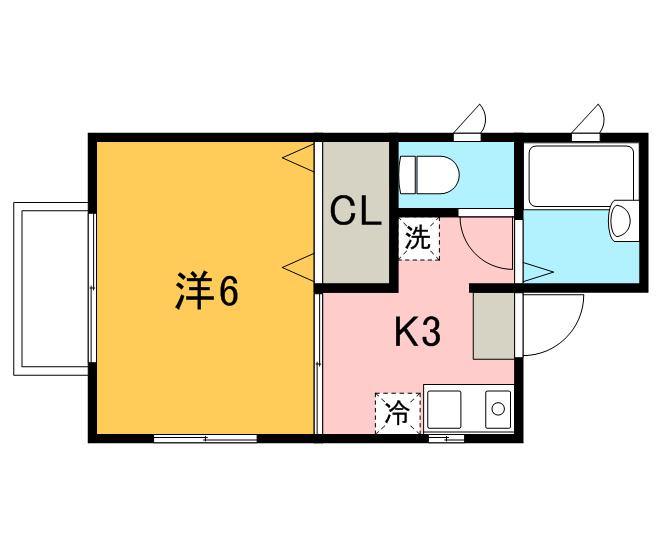 リトルハウス(1K/2階)の間取り写真