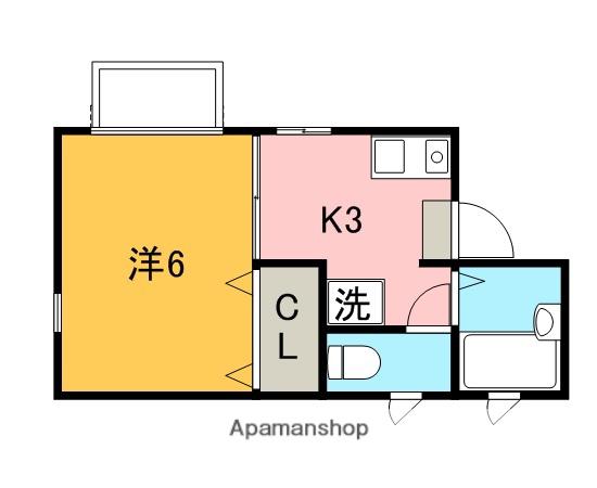 リトルハウス(1K/2階)の間取り写真