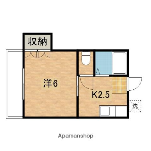 メゾン向ヶ丘(1K/1階)の間取り写真