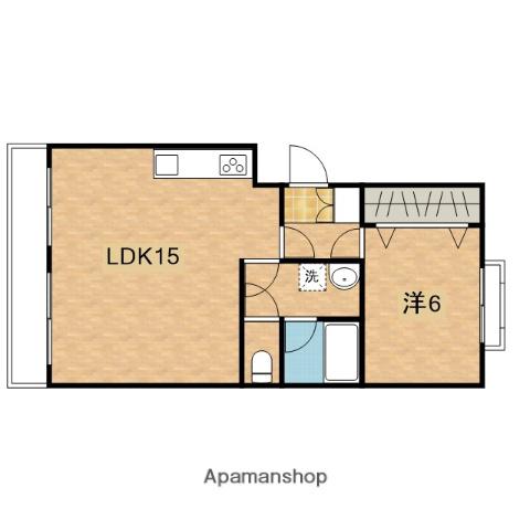 グリーンヒル藤が丘C(1LDK/4階)の間取り写真