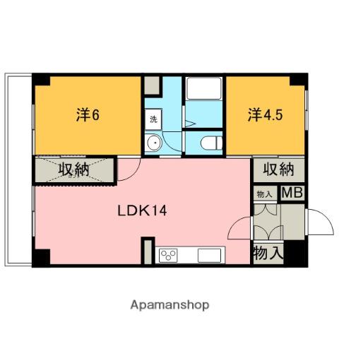エトワーレオトール鷺沼(2DK/3階)の間取り写真