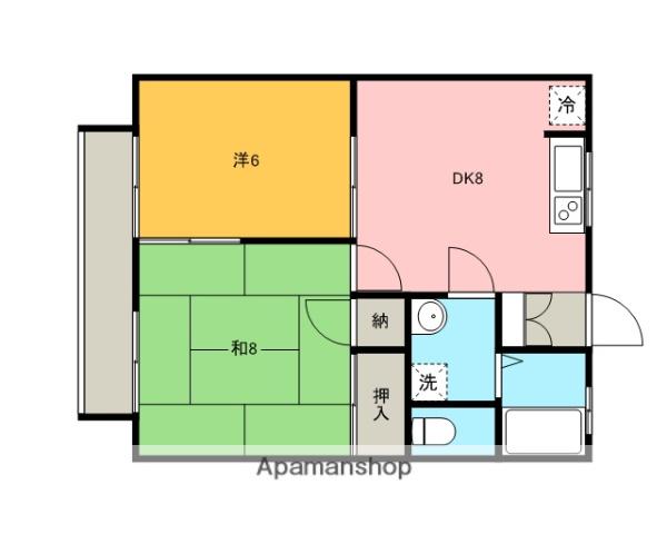 ビレッジK(2DK/2階)の間取り写真