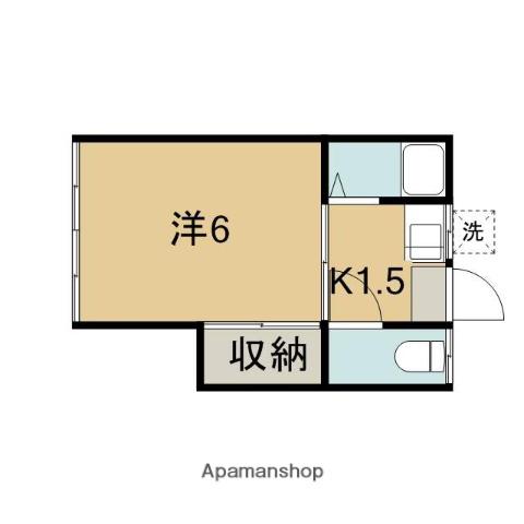 田園荘(1K/2階)の間取り写真
