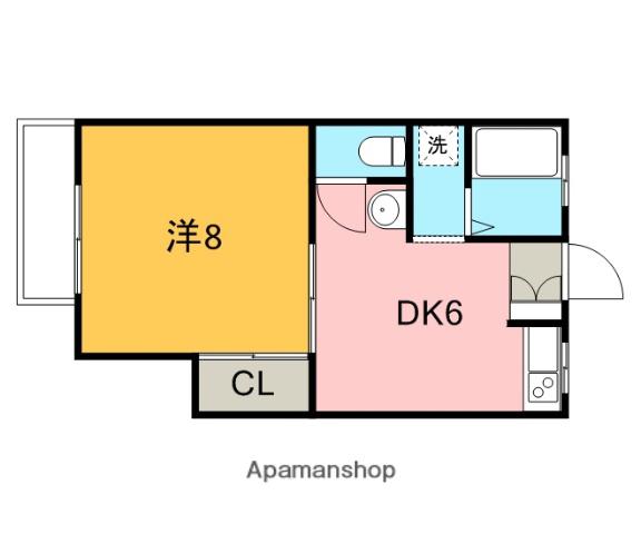 シャトルハウス2(1DK/1階)の間取り写真