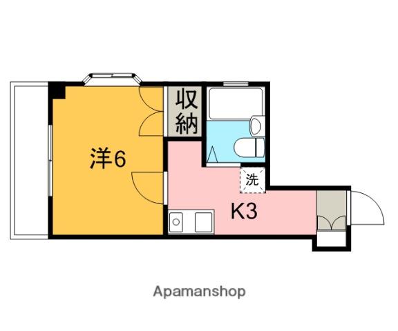 コーポウィング(1K/2階)の間取り写真