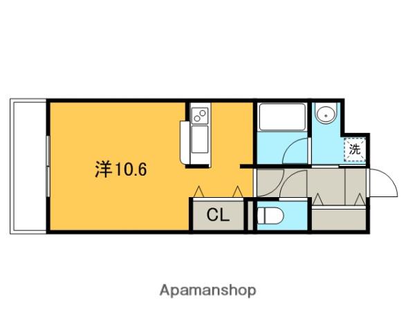 モトハウス(ワンルーム/2階)の間取り写真