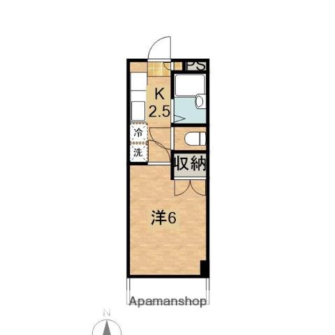 沓内マンション(1K/2階)の間取り写真