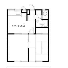メゾンたまプラーザB(2DK/2階)の間取り写真